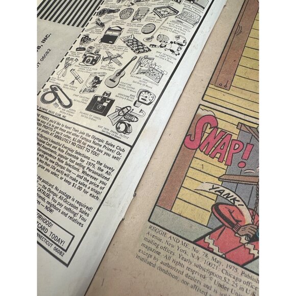Archie Comics Reggie And Me Comic #78 May 1975 Vintage Classic Bagged Boarded - Picture 5 of 5
